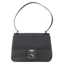 Salvatore Ferragamo Shoulder Bag Leather Dark Brown Silver Auth ka1328-2