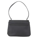 Salvatore Ferragamo Shoulder Bag Leather Dark Brown Silver Auth ka1328-3