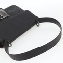 Salvatore Ferragamo Shoulder Bag Leather Dark Brown Silver Auth ka1328-7