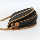 FENDI Pecan Canvas Shoulder Bag Coated Canvas Khaki Brown gold Auth ka1330-4