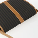 FENDI Pecan Canvas Shoulder Bag Coated Canvas Khaki Brown gold Auth ka1330-6