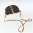 FENDI Pecan Canvas Shoulder Bag Coated Canvas Khaki Brown gold Auth ka1330-7