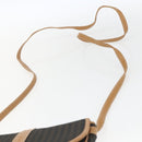 FENDI Pecan Canvas Shoulder Bag Coated Canvas Khaki Brown gold Auth ka1330-8