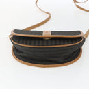 FENDI Pecan Canvas Shoulder Bag Coated Canvas Khaki Brown gold Auth ka1330-9