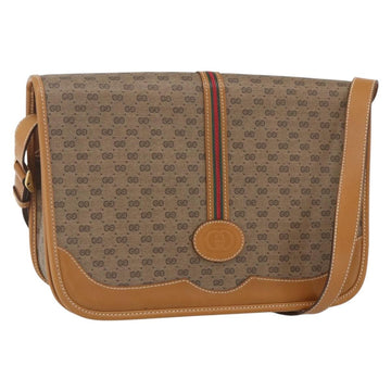 GUCCI Micro GG Supreme Web Sherry Line Bag PVC Beige 001 104 0551 Auth ka1331