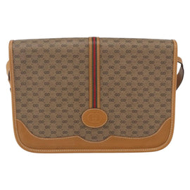 GUCCI Micro GG Supreme Web Sherry Line Bag PVC Beige 001 104 0551 Auth ka1331 - 0