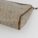 Christian Dior Honeycomb Canvas Pouch PVC Beige Auth ka1336-14