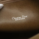 Christian Dior Honeycomb Canvas Pouch PVC Beige Auth ka1336-10