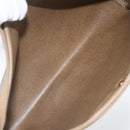 Christian Dior Honeycomb Canvas Pouch PVC Beige Auth ka1336-11