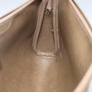 Christian Dior Honeycomb Canvas Pouch PVC Beige Auth ka1336-12