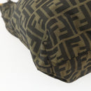 FENDI Zucca Canvas Tote Bag Black Brown Auth ka1341-17