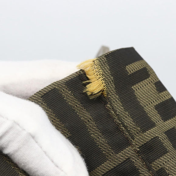 FENDI Zucca Canvas Tote Bag Black Brown Auth ka1341