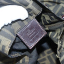 FENDI Zucca Canvas Tote Bag Black Brown Auth ka1341-20