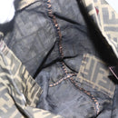 FENDI Zucca Canvas Tote Bag Black Brown Auth ka1341-22