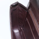 GUCCI Web Sherry Line Shoulder Bag Leather Brown Gold Auth ka1343-18