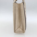Chloe Woody La Tote Bag Canvas Leather Beige Brown Auth ka1346-3