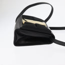 Salvatore Ferragamo Vala Shoulder Bag Leather Black Gold Auth ka135-3