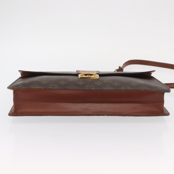 LOUIS VUITTON Monogram Porte Documents Bandouliere Bag M53338 LV Auth ka1352