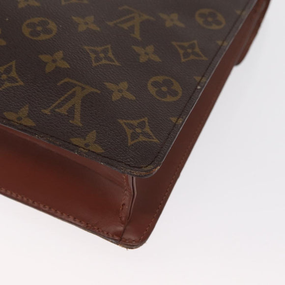 LOUIS VUITTON Monogram Porte Documents Bandouliere Bag M53338 LV Auth ka1352