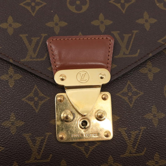 LOUIS VUITTON Monogram Porte Documents Bandouliere Bag M53338 LV Auth ka1352