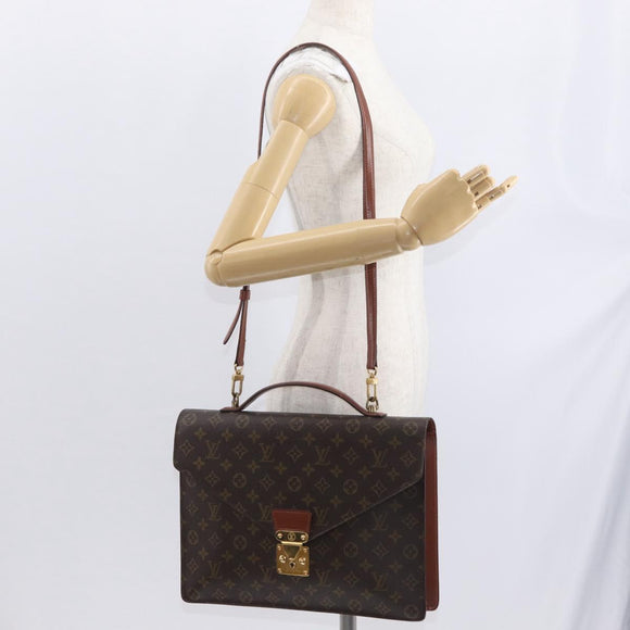 LOUIS VUITTON Monogram Porte Documents Bandouliere Bag M53338 LV Auth ka1352