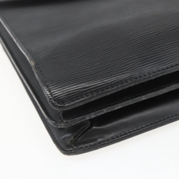 LOUIS VUITTON Epi ServietteConseiller Business Bag Black M54422 LV Auth ka1353