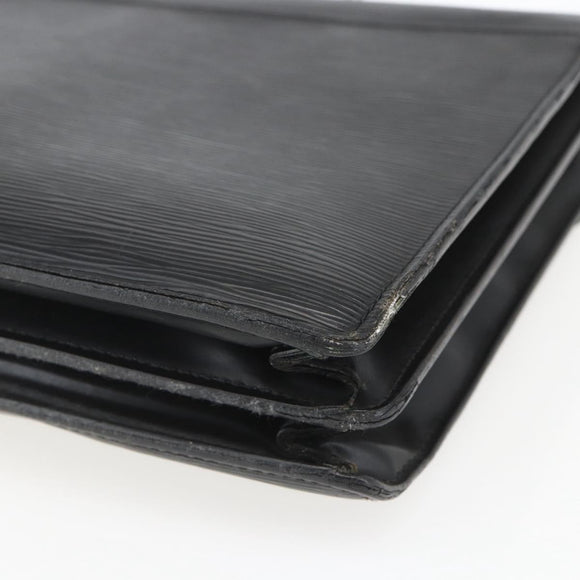 LOUIS VUITTON Epi ServietteConseiller Business Bag Black M54422 LV Auth ka1353