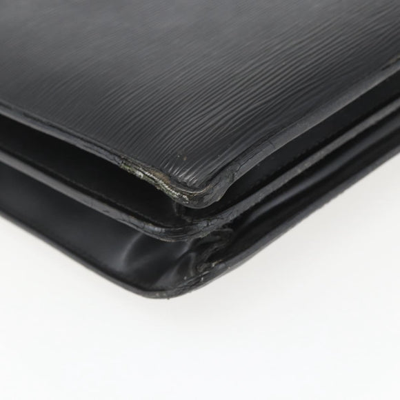 LOUIS VUITTON Epi ServietteConseiller Business Bag Black M54422 LV Auth ka1353