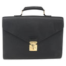 LOUIS VUITTON Epi ServietteConseiller Business Bag Black M54422 LV Auth ka1353-2