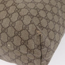 GUCCI GG Supreme Tote Bag PVC Beige Silver 181084 Auth ka1354-11