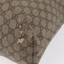 GUCCI GG Supreme Tote Bag PVC Beige Silver 181084 Auth ka1354-13
