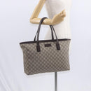 GUCCI GG Supreme Tote Bag PVC Beige Silver 181084 Auth ka1354-23