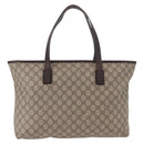 GUCCI GG Supreme Tote Bag PVC Beige Silver 181084 Auth ka1354-3
