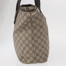 GUCCI GG Supreme Tote Bag PVC Beige Silver 181084 Auth ka1354-5
