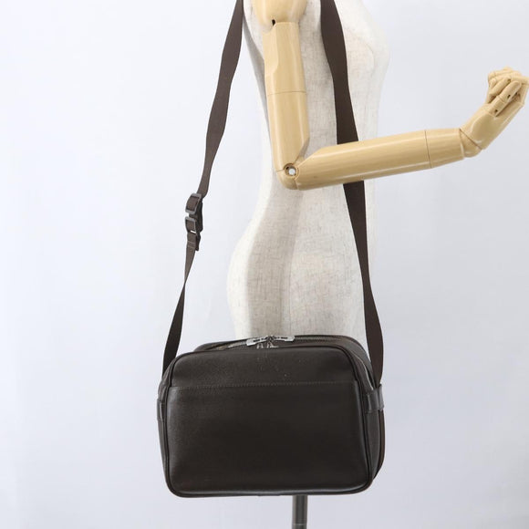 LOUIS VUITTON Taiga Reporter PM Shoulder Bag Grizzly M30158 LV Auth ka1358