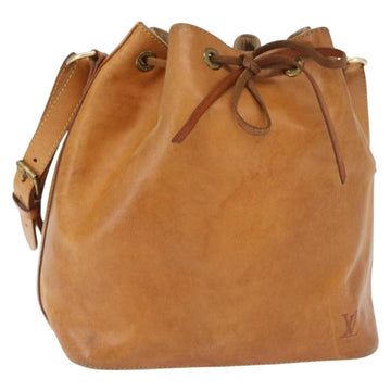 LOUIS VUITTON Nomad leather Petit Noe Shoulder Bag Beige M85003 LV Auth ka1359