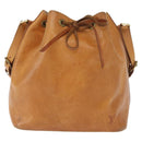 LOUIS VUITTON Nomad leather Petit Noe Shoulder Bag Beige M85003 LV Auth ka1359-13