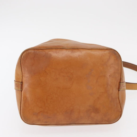 LOUIS VUITTON Nomad leather Petit Noe Shoulder Bag Beige M85003 LV Auth ka1359