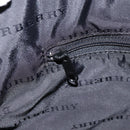 BURBERRY Nova Check Hand Bag Canvas Beige Silver Auth ka136-19