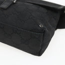 GUCCI GG Canvas Jackie Waist bag Black Silver 92543 Auth ka1363-9