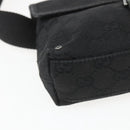 GUCCI GG Canvas Jackie Waist bag Black Silver 92543 Auth ka1363-14