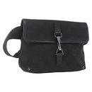 GUCCI GG Canvas Jackie Waist bag Black Silver 92543 Auth ka1363-1