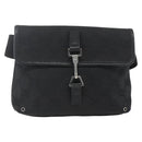 GUCCI GG Canvas Jackie Waist bag Black Silver 92543 Auth ka1363-13