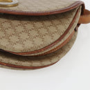 CELINE Macadam Canvas Shoulder Bag PVC Beige Gold Auth ka1364-10