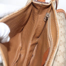 CELINE Macadam Canvas Shoulder Bag PVC Beige Gold Auth ka1364-17