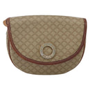 CELINE Macadam Canvas Shoulder Bag PVC Beige Gold Auth ka1364-2