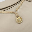 CELINE Shoulder Bag Leather Beige Gold Auth ka1365-17