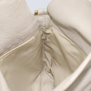CELINE Shoulder Bag Leather Beige Gold Auth ka1365-19