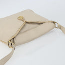 CELINE Shoulder Bag Leather Beige Gold Auth ka1365-6