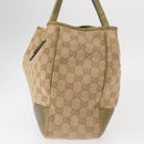 GUCCI GG Canvas Tote Bag Beige Gold 163805 Auth ka1366-4